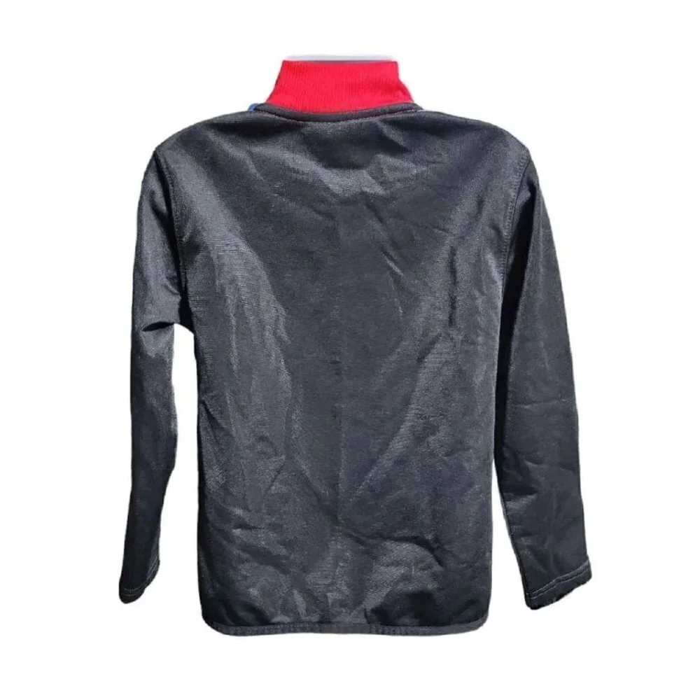 AND1 Toddler 4/5 Track Jacket/ Coat, Full Front Zip Lightweight, Red and Black - Picture 2 of 2